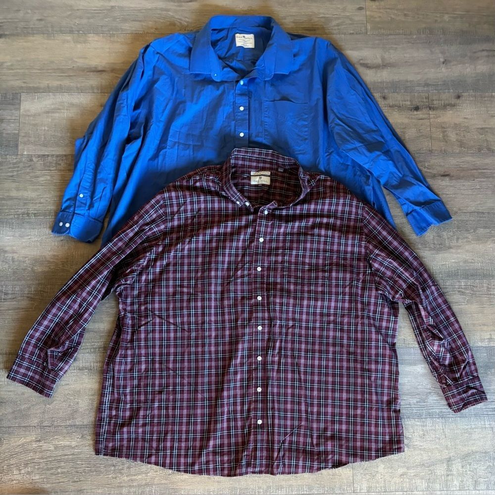 Oak Hill mens big & tall 4XLT lot of wrinkle free cool and dry dress shirts